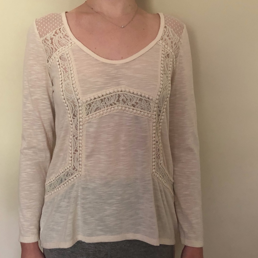 Altar’d State ivory long sleeve top